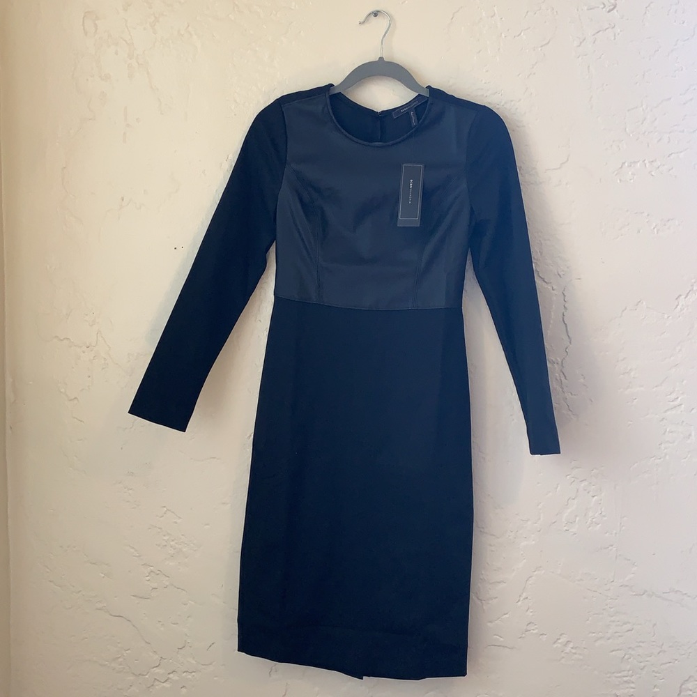 Faux leather dress